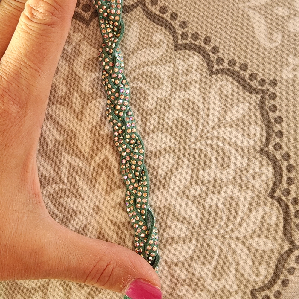 Swarovski Green and Silver Crystal Bracelet